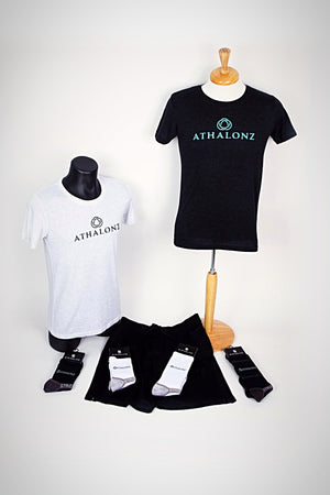 Athalonz Tri-Blend Crew Tee - Black/Grey