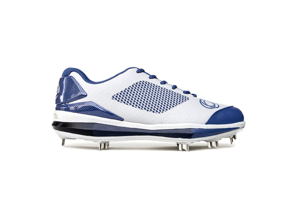 Navy blue and yellow baseball cleats on sale