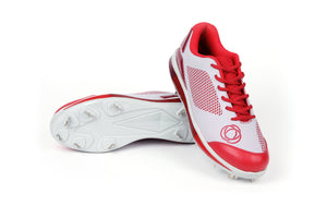 Red sales baseball shoes
