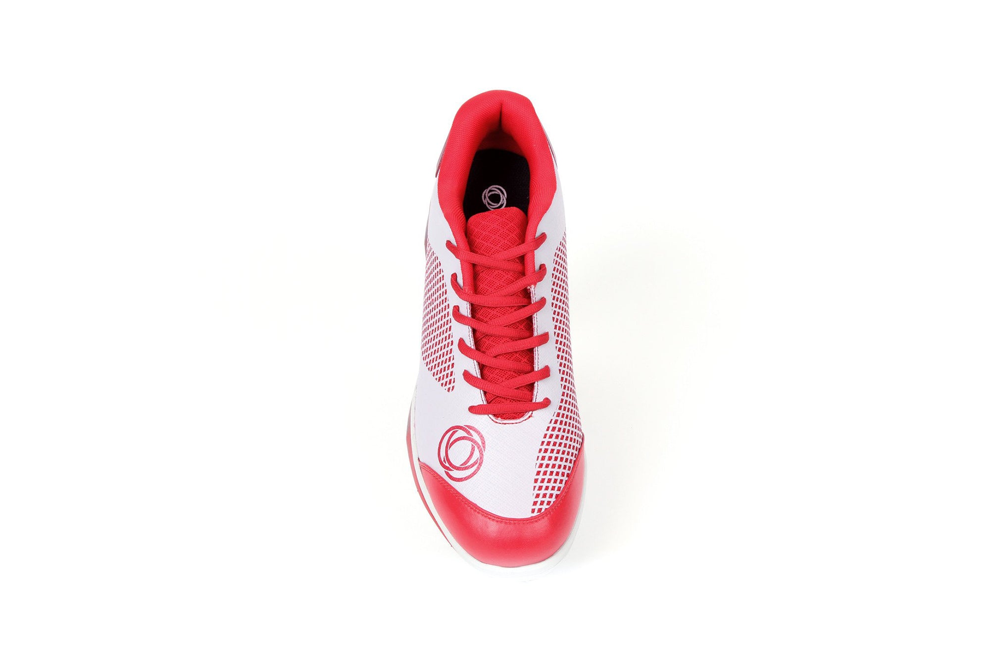 Red and white metal baseball cleats online