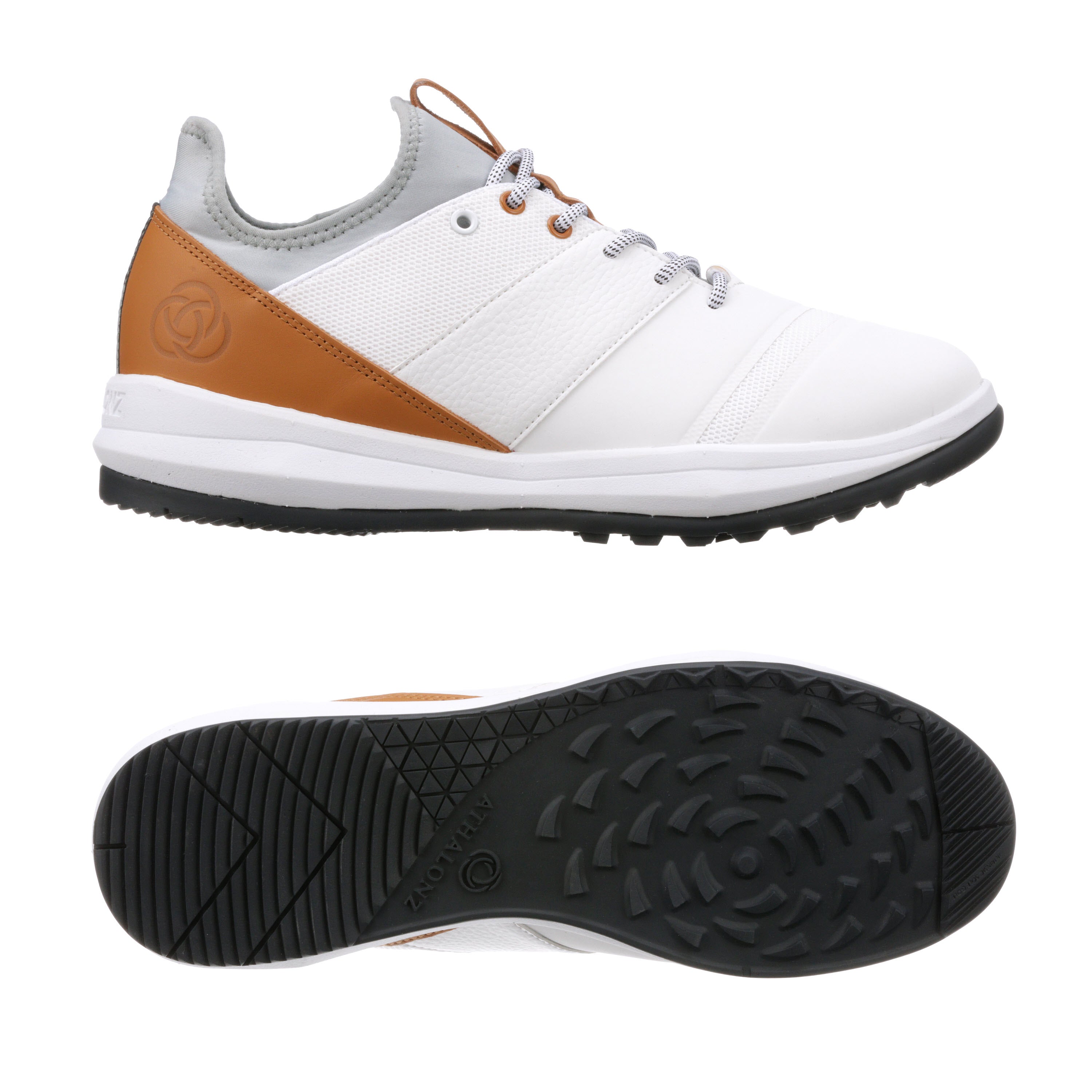 EnVe Golf Shoe White/Tan - Athalonz